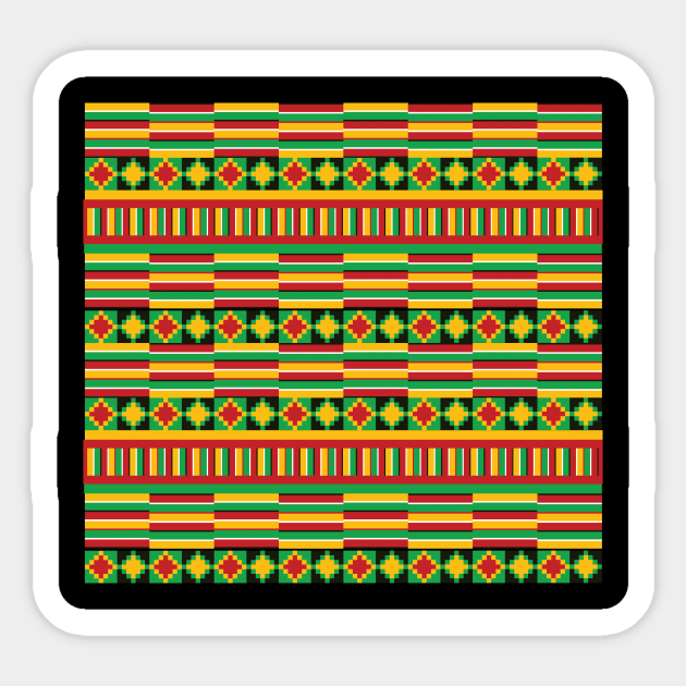 KENTE pattern Sticker by YellowMadCat